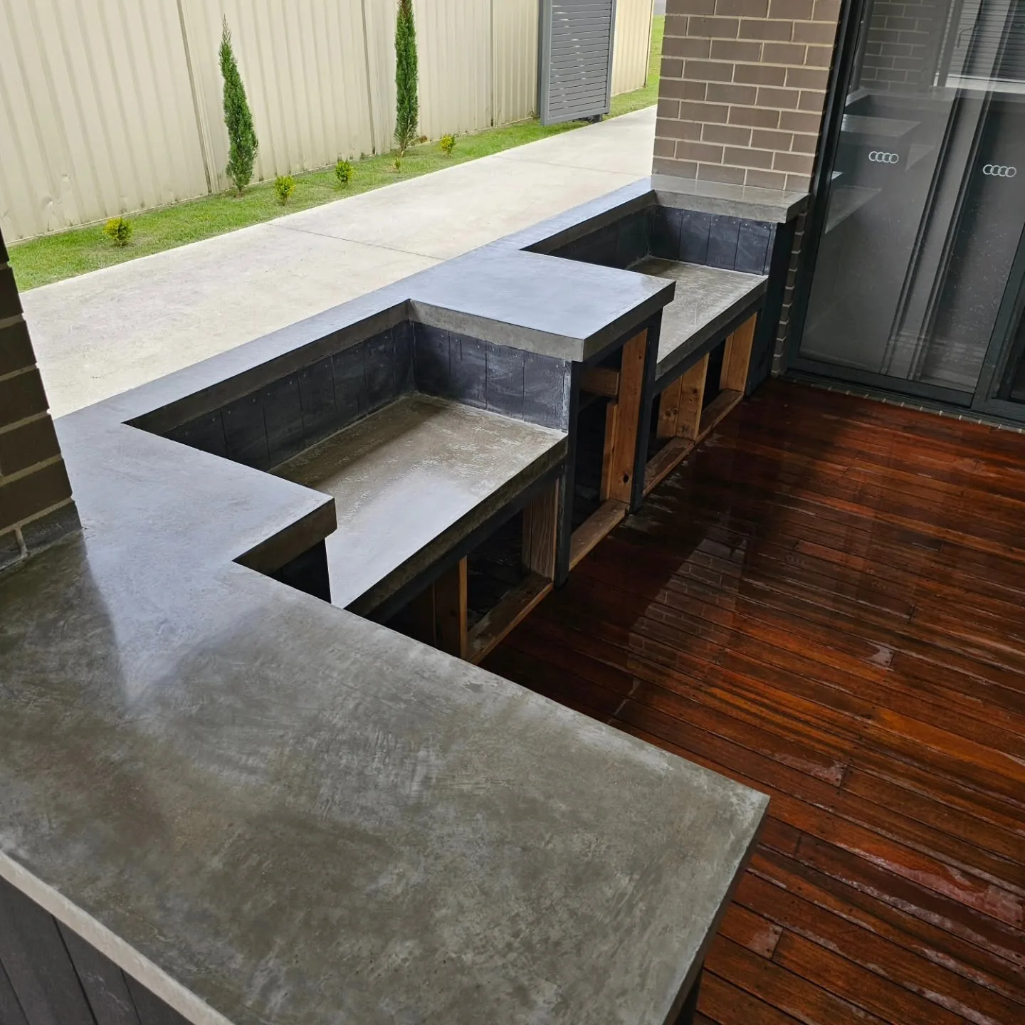 Honed concrete
